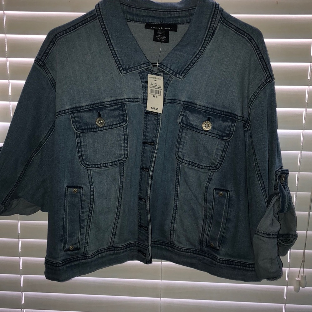 Denim crop jacket